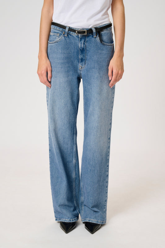 Louis High & Wide Jeans in Retro Blue Wash