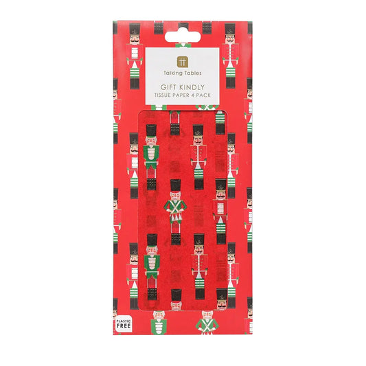 Nutcracker Christmas Tissue - 4 Sheets