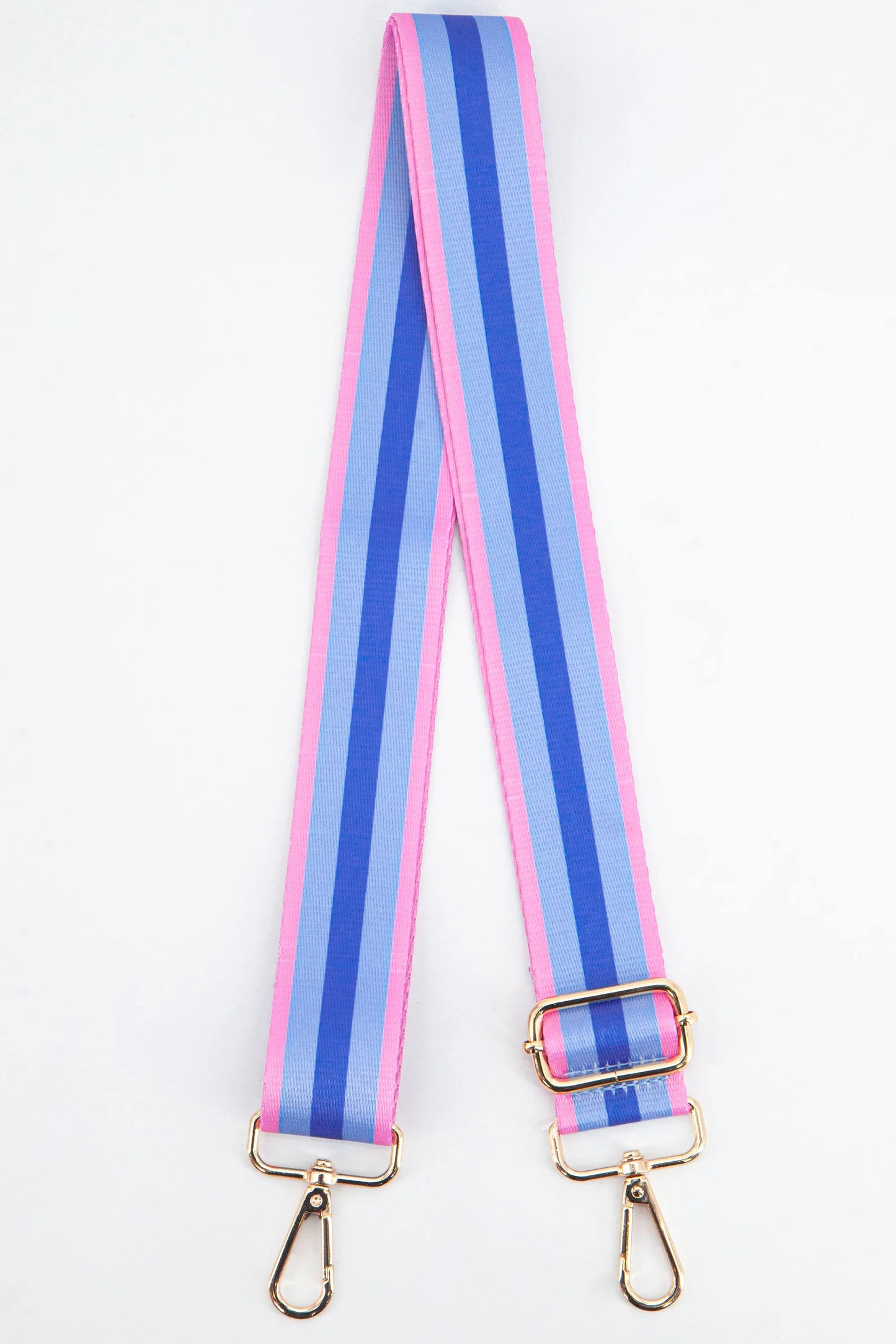 Blue & Pink Stripe Bag Strap