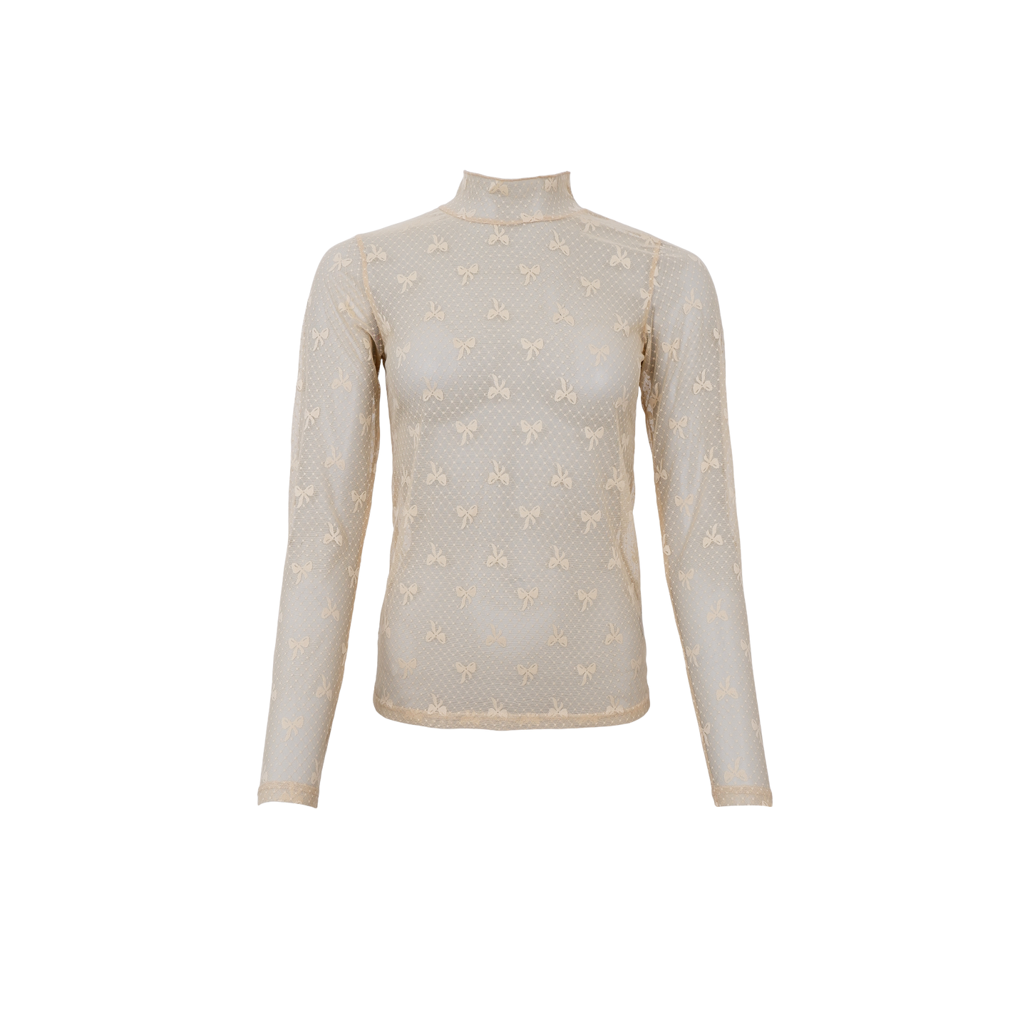 Bowie Mesh Blouse - Nude