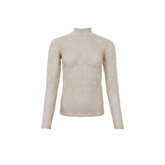 Bowie Mesh Blouse - Nude