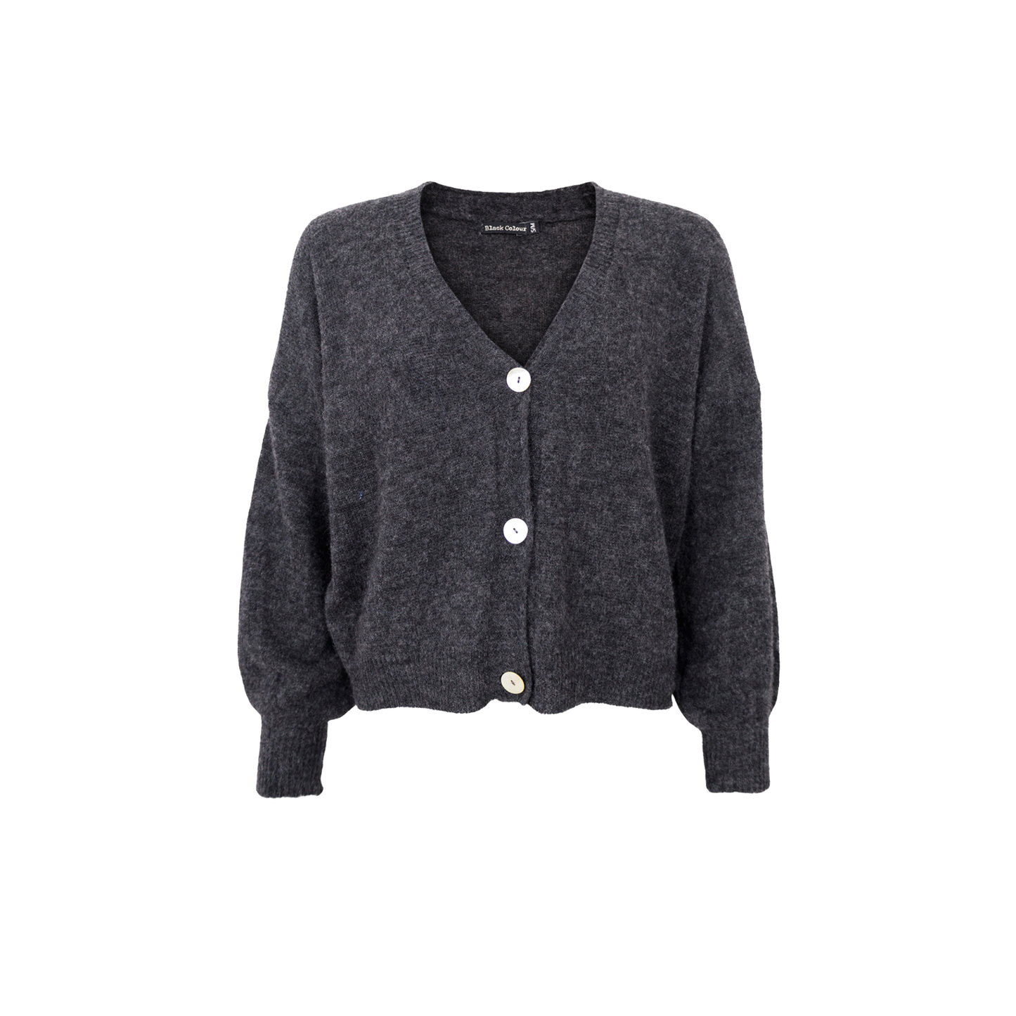 Dell Heavy Knit Cardigan - Charcoal