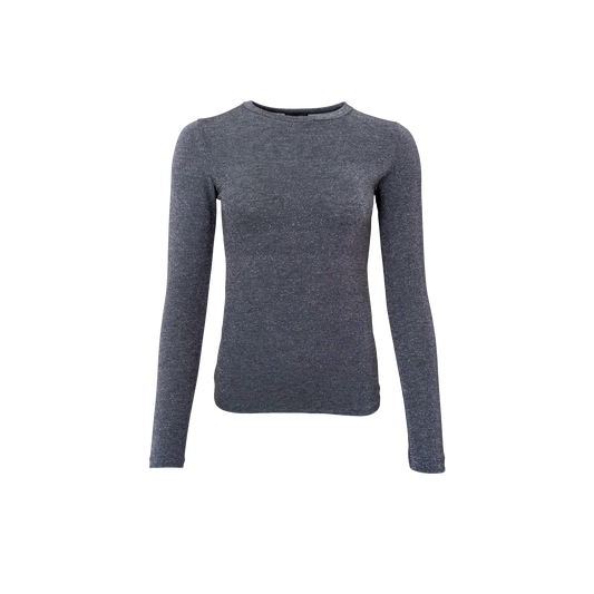 Faye Sparkly Top - Steel Grey