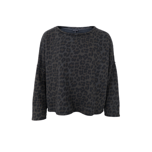 Zelda Grey Leopard Sweatshirt