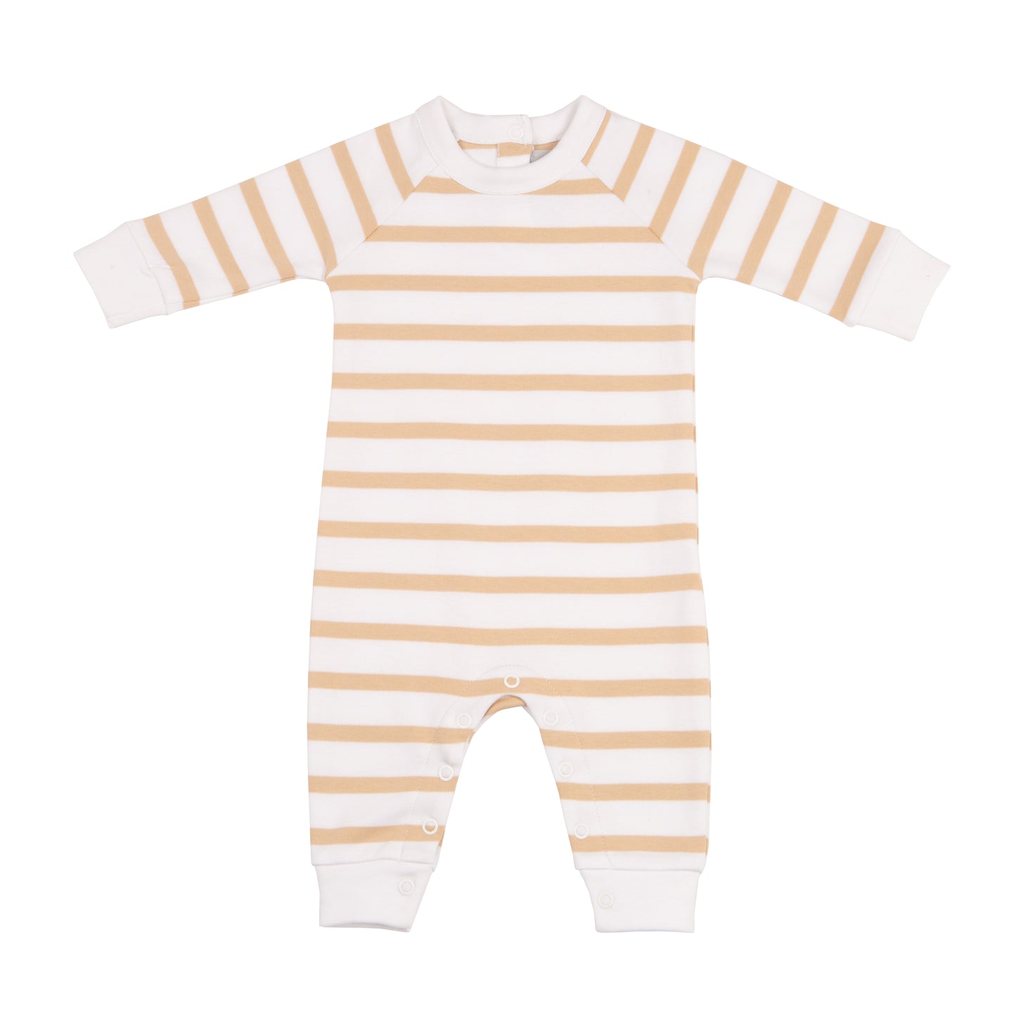 Biscuit & White Breton Striped All-in-One