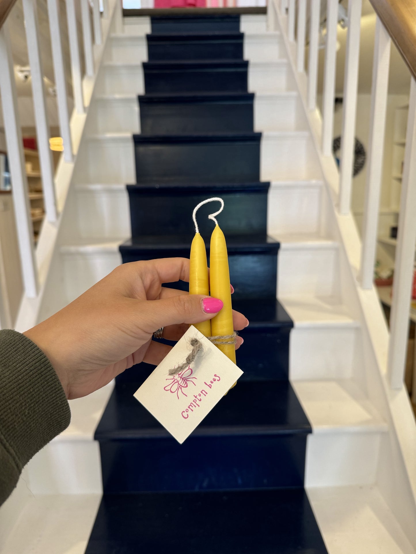 Small Pair Handmade Beeswax Candles