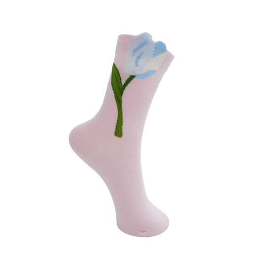 Francie Flower Socks - Pink