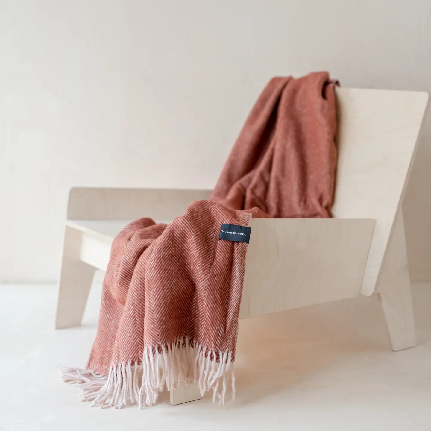 Recycled Wool Knee Blanket - Rust