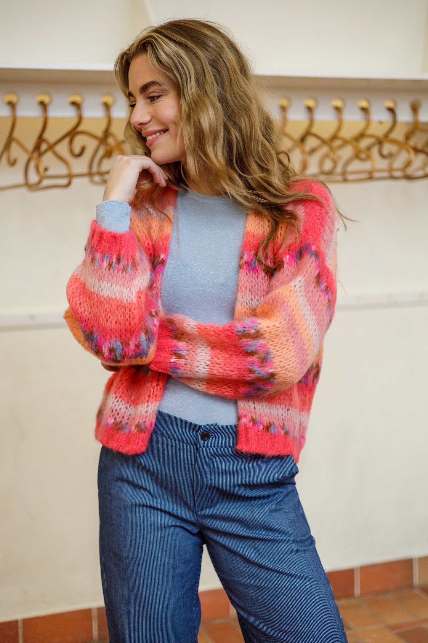 Lagoon Peach Cardigan