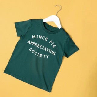 Green Mince Pie Appreciation Society Kids T-Shirt